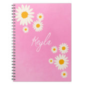 Notebook with gradient Rose and Daisies Notizblock (Vorderseite)