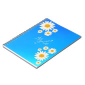 Notebook with gradient Rose and Daisies Notizblock (Linke Seite)