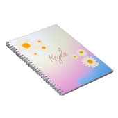 Notebook with gradient Rose and Daisies Notizblock (Rechte Seite)