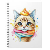 Notebook with ice-cream and cat notizblock (Vorderseite)
