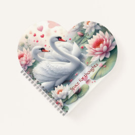 Notebook with swans notizblock