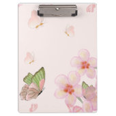 Notebook with Whimsical Butterfly Design Klemmbrett (Vorderseite)