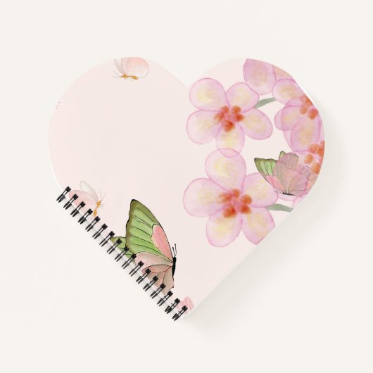 Notebook with Whimsical Butterfly Design Notizblock (Vorderseite)