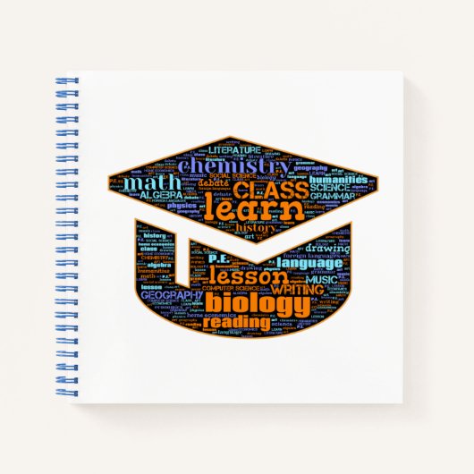 Notebook - Word Cloud Notizblock (Vorderseite)