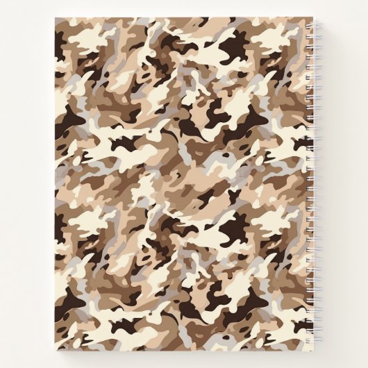 Notebook-Wüste-Camouflage Notizblock (Rückseite)