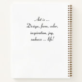 Notebook - Yellow Blumen ART Sketchbook Notizblock (Rückseite)