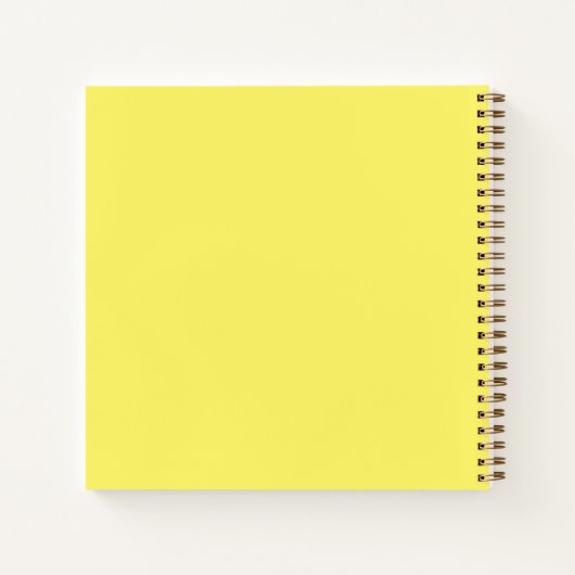 Notebook - Yellow Feather Pen Notizblock (Rückseite)