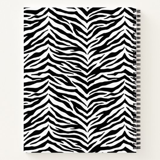 Notebook-Zebra Print Notizblock (Rückseite)