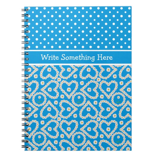 Notebook zu personalisieren: Polkas, Daisychains, Notizblock (Vorderseite)