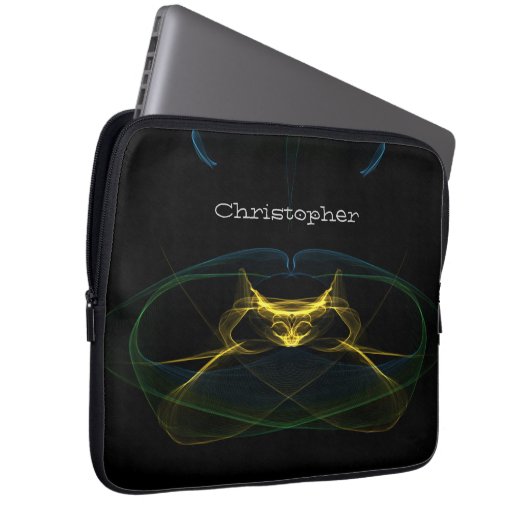 Notebookcase - Fraktal-Alien Laptopschutzhülle (Vorne Rechts)