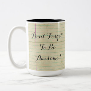 NotebookDFTBA vergessen nicht, fantastisch zu sein Zweifarbige Tasse