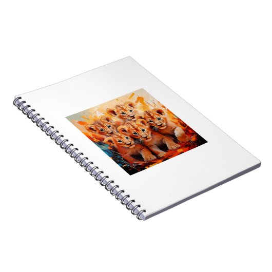 Notebooks - Artwork mit fünf Löwen-Hubs Notizblock (Rechte Seite)