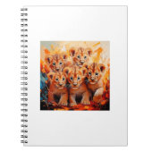 Notebooks - Artwork mit fünf Löwen-Hubs Notizblock (Vorderseite)