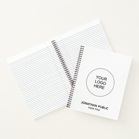 Notebooks Firmenlogo hinzufügen - Anpassbarer Text Notizblock (Innenseite)