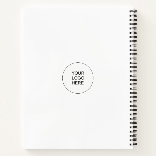 Notebooks Firmenlogo hinzufügen - Anpassbarer Text Notizblock (Rückseite)