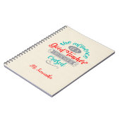 Notebooks für Lehrer - Zitate für Inspiration Notizblock (Linke Seite)