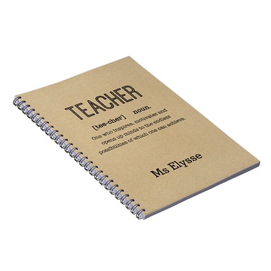 Notebooks für Lehrkräfte - Rustikale Kraft - Defin Notizblock (Rechte Seite)