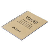 Notebooks für Lehrkräfte - Rustikale Kraft - Defin Notizblock (Linke Seite)