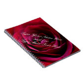 Notebooks mit benutzerdefinierter Rote Rose für No Notizblock (Rechte Seite)