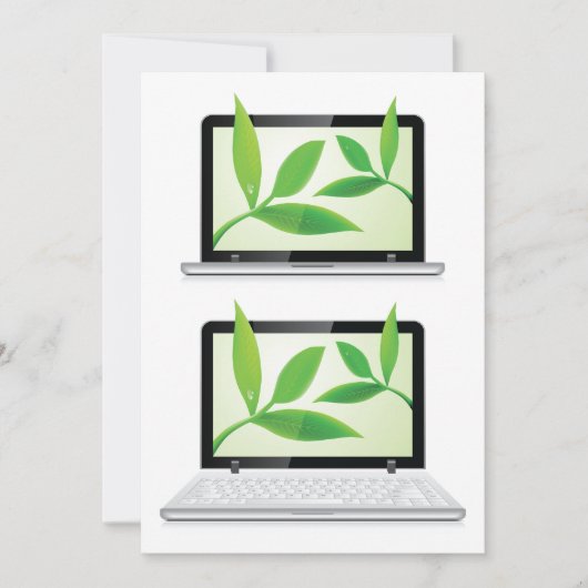 Notebooks mit Blätter Einladung (Vorderseite)