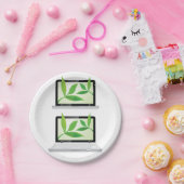 Notebooks mit Blätter-Papier-Tellern Pappteller (Party)