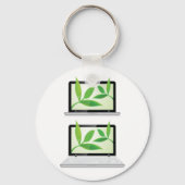 Notebooks mit Blätter Schlüsselanhänger (Vorderseite)