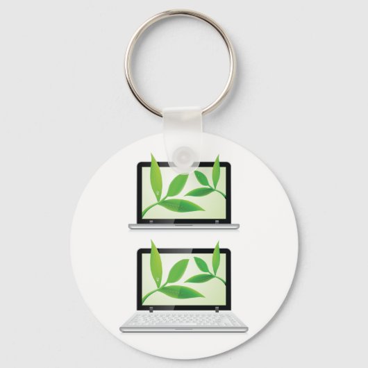 Notebooks mit Blätter Schlüsselanhänger (Vorderseite)