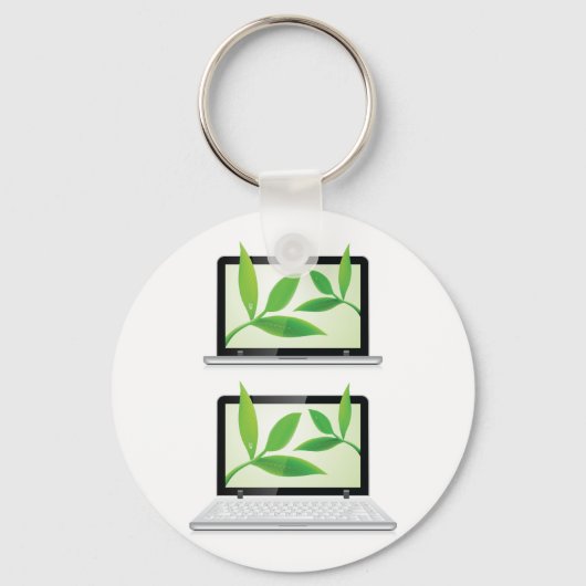 Notebooks mit Blätter Schlüsselanhänger (Rückseite)