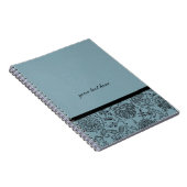 Notebooks mit blauer Blume Notizblock (Rechte Seite)