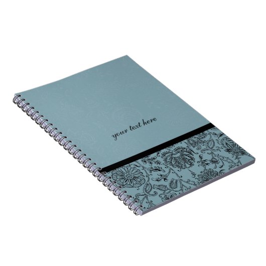 Notebooks mit blauer Blume Notizblock (Rechte Seite)