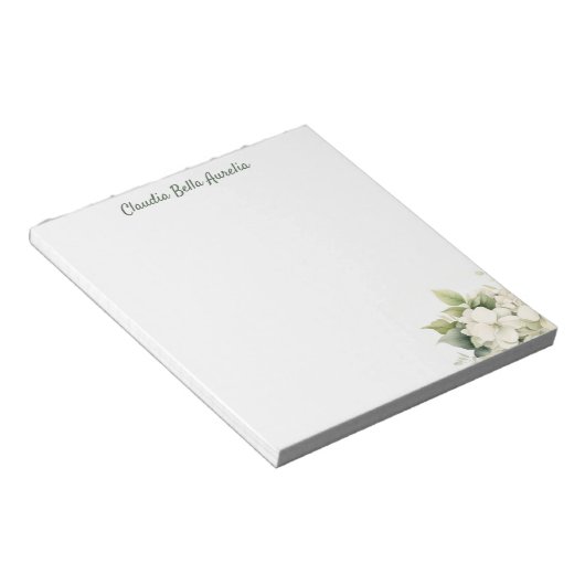 Notebooks mit eleganter Blume Notizblock (angewinkelt)