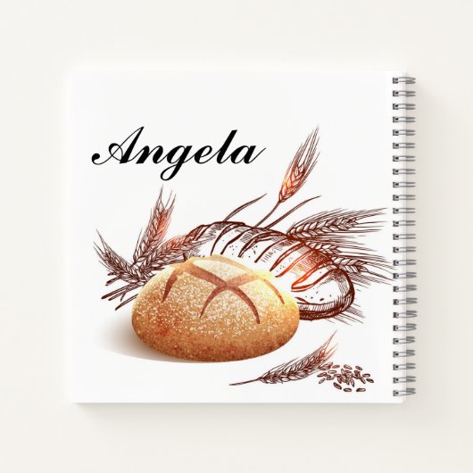 Notebooks mit personalisiertem Brot Notizblock (Rückseite)