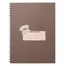 Notebooks mit Poodle-Zusammensetzung Notizblock