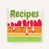 Notebooks mit realistischen Cake-Recips Notizblock (Vorderseite)