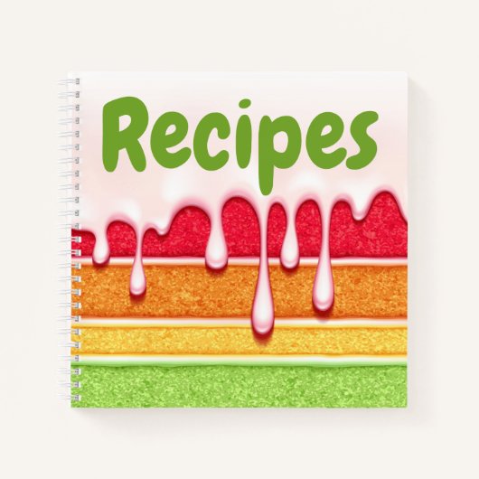 Notebooks mit realistischen Cake-Recips Notizblock (Vorderseite)