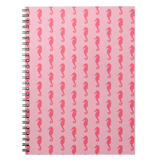 Notebooks mit rosa Seepferd Notizblock (Vorderseite)