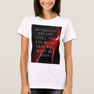 Notebooks mit roten Heelsen sind wie Schuhe T-Shirt