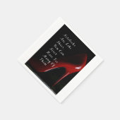 Notebooks mit roten Heelsen sind wie Schuhpapiere Serviette (Ecke)