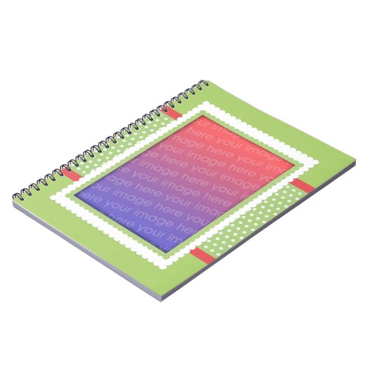 Notebooks mit weißem Polka-Dot Notizblock (Linke Seite)