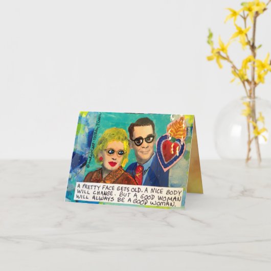 NOTECARD-A HÜBSCHES GESICHT WIRD, EIN NETTER KARTE (Gelbe Blume)