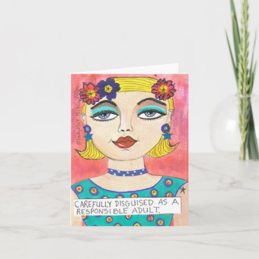 NOTECARD ALS VERANTWORTLICHER ERWACHSENER KARTE (Vorderseite)