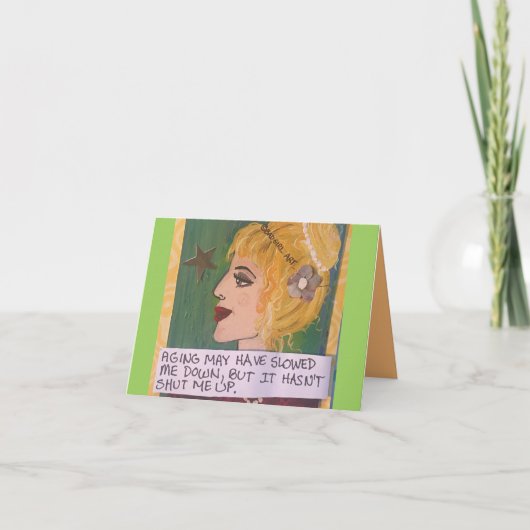 NOTECARD-ALTERUNG KANN SICH VERLANGT HABEN KARTE (Vorderseite)