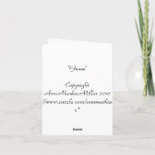 Notecard: "Anmut-" männlicher stummer Schwan Karte (Rückseite)