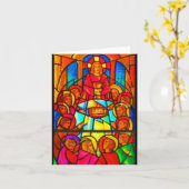 Notecard-Beflecktes Glass-38 Karte (Gelbe Blume)