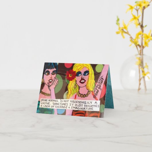 NOTECARD-BEING NORMAL IST NICHT NOTWENDIGERWEISE KARTE (Gelbe Blume)