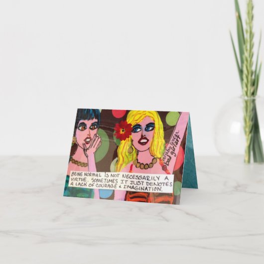 NOTECARD-BEING NORMAL IST NICHT NOTWENDIGERWEISE KARTE (Vorderseite)