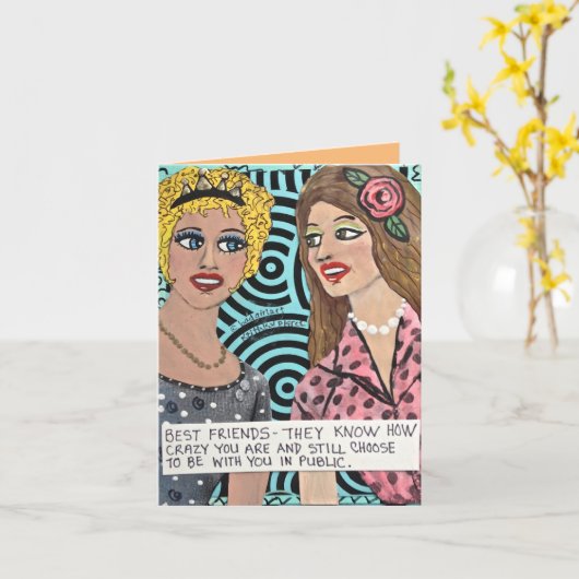 NOTECARD-BEST FREUNDE - SIE WISSEN, WIE SCHWER SIE KARTE (Gelbe Blume)