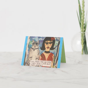 NOTECARD-CATS KÖNNEN, WIR UNS FÜHLEN KARTE