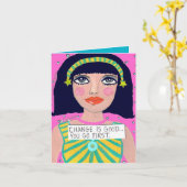 NOTECARD-CHANGE IST… SIE GEHEN ZUERST GUT KARTE (Gelbe Blume)