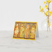 Notecard-Classic/Vintag-Mucha 25 Karte (Gelbe Blume)